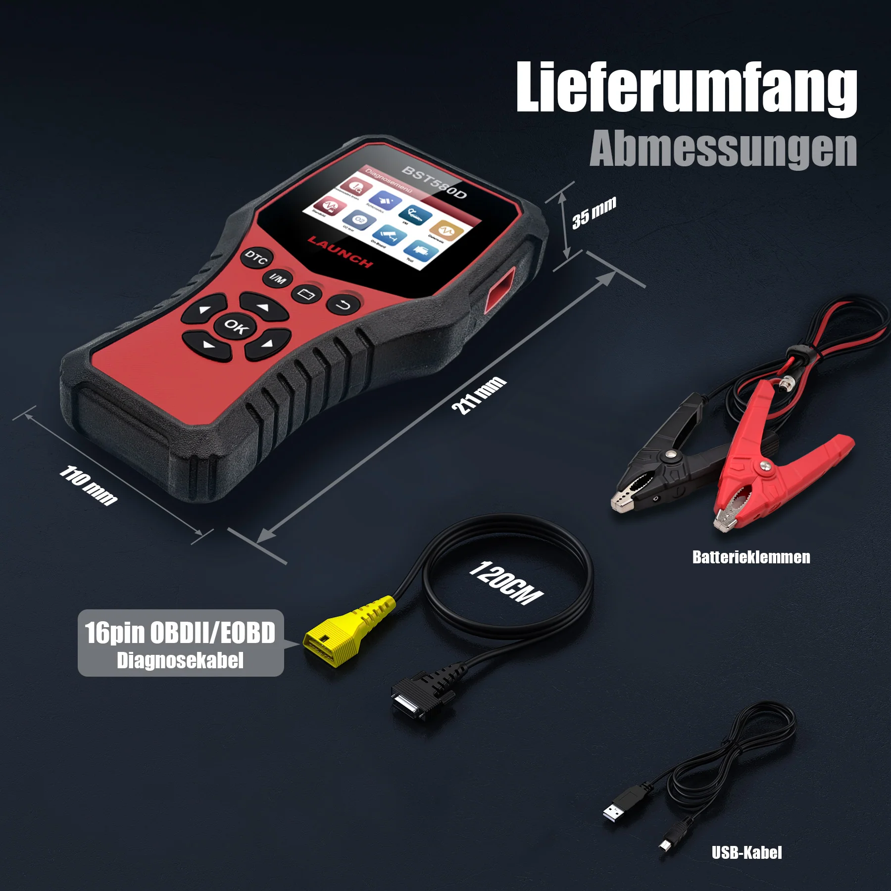 BST-580D Batterietester/ OBDII Tester - Image 7